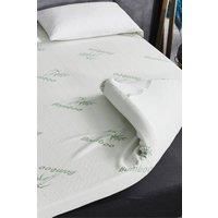 Groundlevel Super Soft Bamboo Memory Foam Mattress Topper, Hypoallergenic, Comfy, Deep Fill - Single 2 Inch