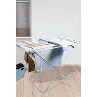 Freestanding heated electric clothes airer