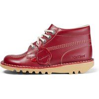 Kickers Women/'s Kick Hi Classic Ankle Boots | Extra Comfortable | Added Durability | Premium Quality, Red/Light Cream, 3 UK