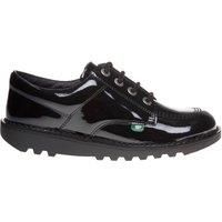 Kickers Girls Kick Lo Core School Shoes Black 6 Child UK