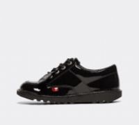 Kickers Unisex-Child Kick Lo Core School Shoes, Patent Black, 6 UK