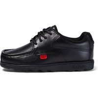 Kickers FRAGMA15 LACE Junior Boys Smooth Leather Smart School Shoes Black