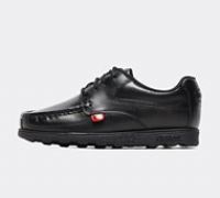Kickers FRAGMA15 LACE Junior Boys Smooth Leather Smart School Shoes Black