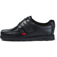 Kickers Boys Fragma Leather Shoe in Black - Size 3.5 UK - Black