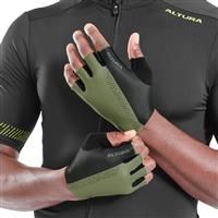 Altura Progel Aline Unisex Cycling Mitts, Progel Padding For Added Protection and Comfort, Amara Suede Palm, Reflective Print Details and Towelling Sweat Wipe