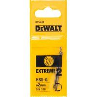 DeWALT DT5036 Extreme 2 Metal Drill Bit 2.0 x 49mm Working Length 24mm Pack of 2