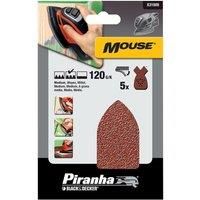 5 x Black And Decker (CHOOSE YOUR GRIT) Mouse Sander Sanding Sheets Pads KA1000