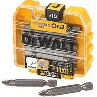 Dewalt DT7912QZ PZ2 Screwdriving Bits, Yellow/Black, 50 mm, Set of 15 Pieces