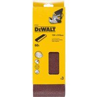 Dewalt DT3321 Pack Of 3 Multi-Purpose Sanding Belts 100mm x 610mm Grit Size 60