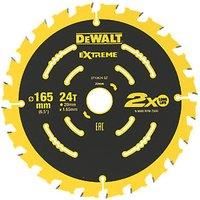 DEWALT EXTREME DT10624 165MM X 20MM BORE 24T TCT CIRCULAR SAW BLADE