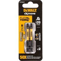 DeWalt Torx Extreme Impact Torsion Screwdriver Bit T20 50mm Pack of 2