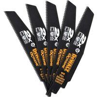 DeWalt DT2301LQZ 2X Life General Purpose Reciprocating Blades 152mm Pack of 5