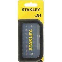 Stanley Bit Set Holder Combi Drill Screwdriver Bits Carry Case Belt Clip 31 Pce