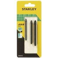 3 X tile and glass drill bits . Stanley. 5,6,8mm.  Sta53312