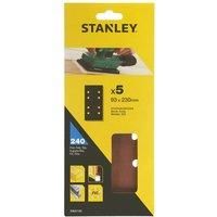 stanley 5 pack sanding sheets 93mm x 230mm 240 grade sta31133 fits Bosch