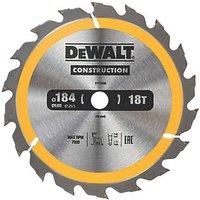 DEWALT DT1938 (DT1149) 184MM X 16MM BORE 18T TCT SAW BLADE