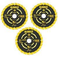 DeWalt DT10399 190mm 24T Extreme Framing Circular Saw Blade 3 Pack Set