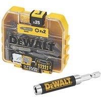 DeWALT Screwdriver Bit Set x25 Pozi PZ2 Bits + Magnetic Bit Holder T-Stak TicTac