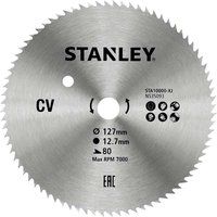 Black and Decker Piranha Steel Fine Cross Cutting Circular Saw Blade 127mm 80T 12.7mm
