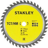 Stanley TCT Circular Saw Blade 170mm 40T 16mm