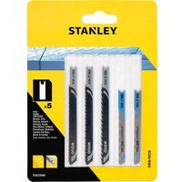 Black and Decker X27040 Piranha 5 Piece Metal and Wood HCS / HSS U Shank Jigsaw Blade Set