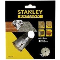 Stanley Fatmax Diamond Cutting Disc 115mm for Stone, Brick and Concrete Y19
