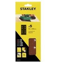 Stanley 1/3 Sheet Sander Mixed Wire Clip Sanding Sheets X 5