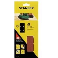 STANLEY STA31582-XJ 5 hojas de lija perforadas, Brown
