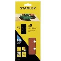STANLEY STA31592-XJ 5 hojas de lija perforadas, Brown