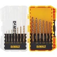 DEWALT DT70710-QZ Tough Case pequeña con 13 brocas para Metal HSS-G Extreme 2: 1.5 – 7mm, Black/Yellow