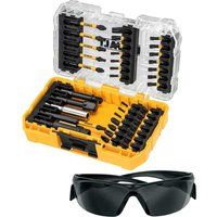 Dewalt 38 PC FLEXTORQ Screwdriver Impact Rated Bit Set Tough Case Safety Glasses