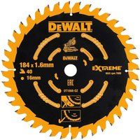 Dewalt DT1668-QZ DT1668-QZ-Hoja para Sierra Circular Estacionaria 184 x 16 x 40T