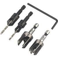 DeWalt Plug Cutter & Countersink Set 4 Pieces (8549V)
