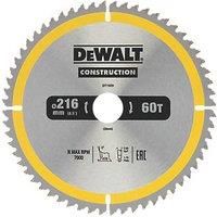 DeWalt Wood TCT Saw Blade 216 x 30mm 60T (8078V)