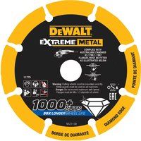 Dewalt DT40251-QZ DT40251-QZ-Disco de Corte con borde diamantado Extreme Metal 115x1.3x22.3mm