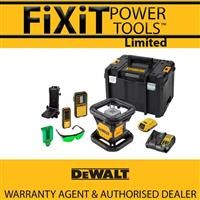 DeWalt DCE079D1G 18v 1x2.0Ah Li-Ion 600m Green Rotary Laser Kit Detector Charger