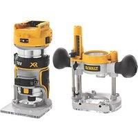 Dewalt DCW604NTXJ 18v XR Brushless Router Bare Unit Extra Bases Plunge + Case