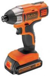 Black and Decker BDCIM18 18v Cordless Impact Driver 1 x 1.5ah Liion Charger No Case