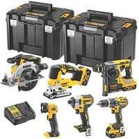 DEWALT 3x5Ah 18v BL Cordless Kit 6pc Circular Saw Impact Driver Hammer Drill