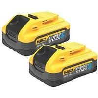 Dewalt DCBP518H2-XJ 18V 5Ah Powerstack Battery Twin Pack Lightweight Compact