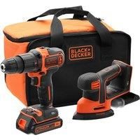 Black & Decker 18V Twin Kit. Combi Drill & Mouse Sander