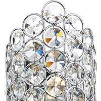dar lighting FRO0750 Frost 1 Light Wall Bracket Polished Chrome and Faceted Crystal