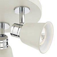 dr lighting Fry Rondell ceiling spotlight 3-bulb white/chrome