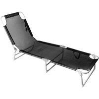 Ocio Cristal Textilene Folding Sun Bed Geo Grey