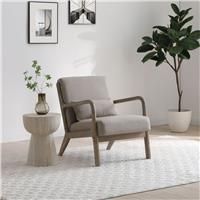 Kyoto Leah Fabric Accent Chair - Oatmeal