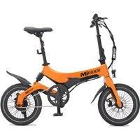 MiRiDER One Folding Electric Bike - Lightweight Magnesium Alloy Foldable eBike with 36V 7Ah Integrated Battery | Thumb Throttle With Pedal Assist | 16" Wheels with Aero Rims (Ember Orange)