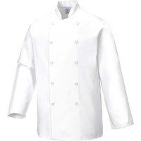 Portwest Sussex Chefs Jacket L/S, Size: XS, Colour: White, C836WHRXS
