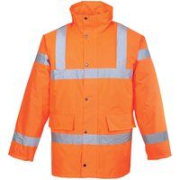 Portwest Hi-Vis Traffic Jacket, Size: XL, Colour: Orange, RT30ORRXL