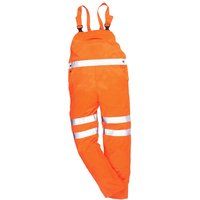 Portwest Class 2 Hi Vis RIS Bib and Brace Orange 2XL