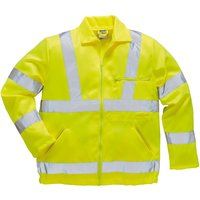 Portwest E040YERL Hi-Vis Poly-cotton Jacket, Regular, Large, Yellow